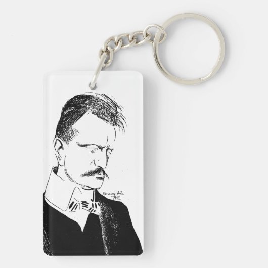 Sibelius: schets van Albert Engström (1904) Keycha Sleutelhanger (achterkant)