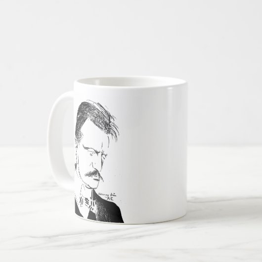Sibelius: schets van Albert Engström (1904) Koffiemok (Voorkant links)