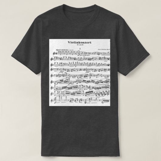 Sibelius Violin Concerto Long T-shirt (Design voorkant)
