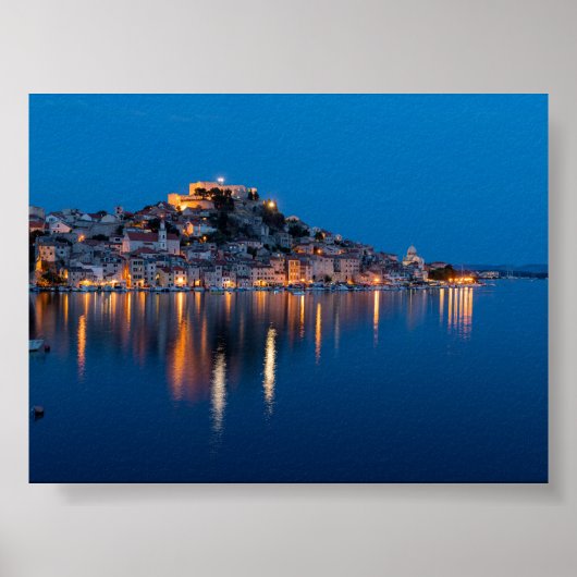 Sibenik at blue hour poster (Voorkant)