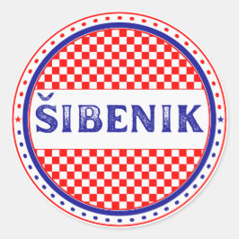 Šibenik City Pride Embleem – Kroatische identiteit Ronde Sticker