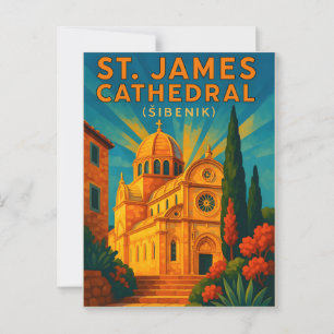 Šibenik Kroatië Vintage Reis Postkaart– St. Jacob  Briefkaart