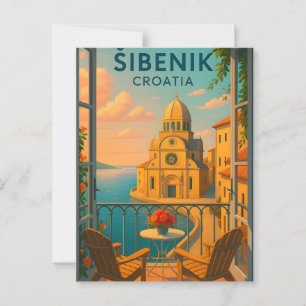 Šibenik Kroatië Vintage Reis Postkaart– St. Jacobs Briefkaart