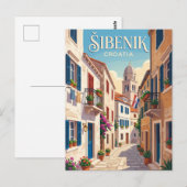 Šibenik Oude Stad Steeg Kroatië Briefkaart (Voorkant / Achterkant)