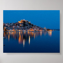 Sibenik tijdens de blauwe uur