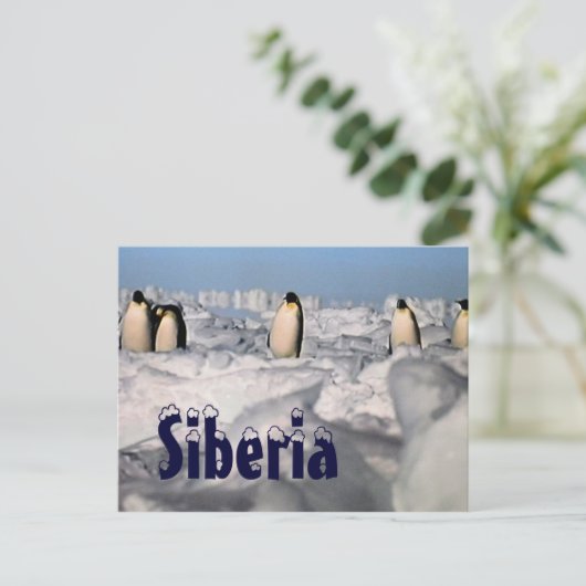 Siberia arctic winter briefkaart (Staand voorkant)