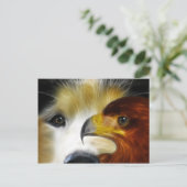 Siberia Husky Mighty Eagle Briefkaart (Staand voorkant)