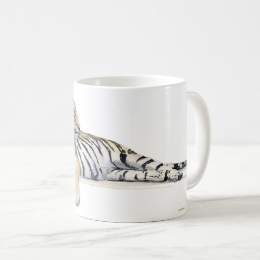 Siberian/Bengal Tiger Koffiemok (Voorkant rechts)