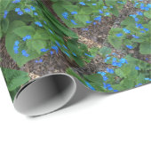 Siberian Bugloss - Blue and Green - ECHO PRINT Cadeaupapier (Rol Hoek)
