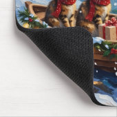 Siberian Cat Christmas Boat Holiday Muismat (Hoek)