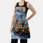 Siberian Cat Christmas Boat Holiday Schort (Insitu)