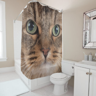 Siberian Cat Face Shower Curtain Douchegordijn