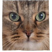 Siberian Cat Face Shower Curtain Douchegordijn (Voorkant)