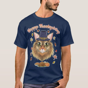 Siberian Cat Lover I Happy Thanksgiving T-shirt