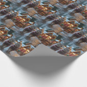 Siberian Cats Christmas Snow Holiday  Cadeaupapier (Hoek)