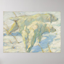 Siberian Dogs - Franz Marc, Duits Poster voor fijn