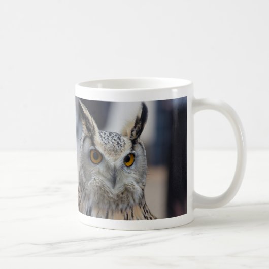 Siberian Eagle Owl Close Coffee Mok (Rechts)