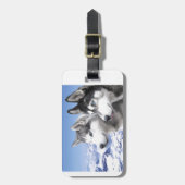 Siberian Huskies Bagagelabel (Voorkant verticaal)