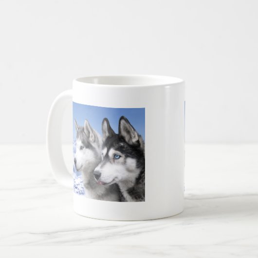 Siberian Huskies Koffiemok (Voorkant links)