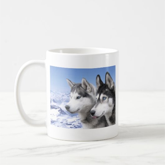 Siberian Huskies Koffiemok (Links)