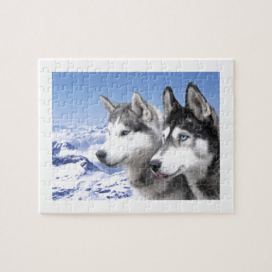 Siberian Huskies Legpuzzel (Horizontaal)