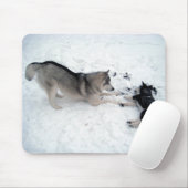 Siberian Huskies - Mousepad Muismat (Met muis)