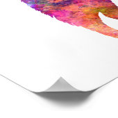 Siberian Husky 01 in waterverf Poster (Hoek)