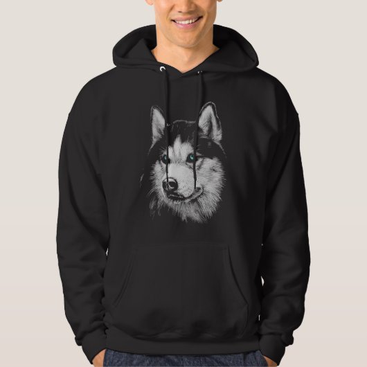 Siberian Husky 17 Hoodie (Voorkant)
