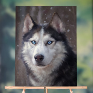 Siberian Husky Acryl Bord