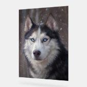 Siberian Husky Acryl Bord (Hoek)