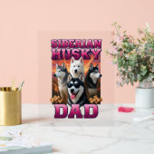 Siberian Husky Acryl Bord (Huwelijk)