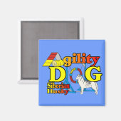 Siberian Husky Agility Magneet (Voorkant / Achterkant)