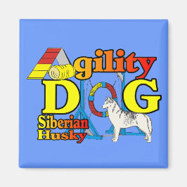 Siberian Husky Agility Magneet