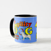 Siberian Husky Agility Mok (Voorkant links)