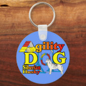 Siberian Husky Agility Sleutelhanger (Voorkant)