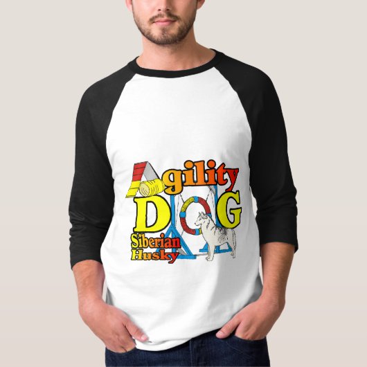 Siberian Husky Agility T-shirt (Voorkant)