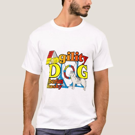 Siberian Husky Agility T-shirt (Voorkant)