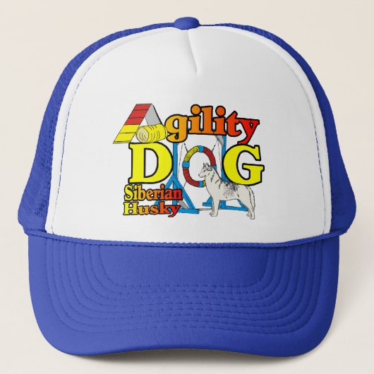 Siberian Husky Agility Trucker Pet (Voorkant)