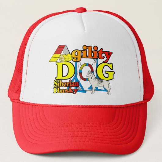 Siberian Husky Agility Trucker Pet (Voorkant)