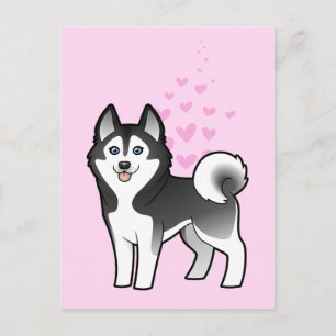 Siberian Husky / Alaskan Malamute Love Briefkaart