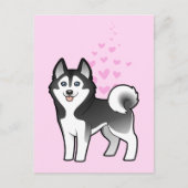 Siberian Husky / Alaskan Malamute Love Briefkaart (Voorkant)