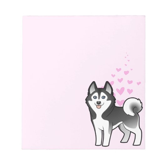 Siberian Husky / Alaskan Malamute Love Notitieblok (Voorkant)