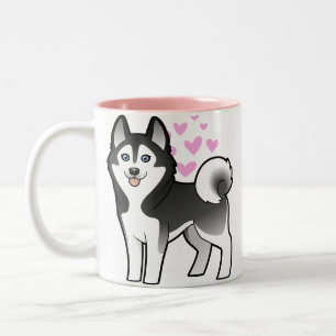 Siberian Husky / Alaskan Malamute Love Tweekleurige Koffiemok