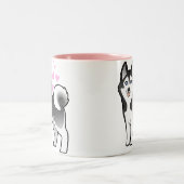 Siberian Husky / Alaskan Malamute Love Tweekleurige Koffiemok (Center)