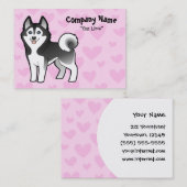 Siberian Husky / Alaskan Malamute Love Visitekaartje (Voorkant / Achterkant)