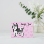 Siberian Husky / Alaskan Malamute Love Visitekaartje (Staand voorkant)