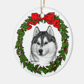Siberian Husky Art van Glenda S. Harlan Keramisch Ornament (Links)