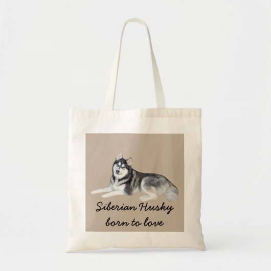 Siberian Husky Beauful Canvas tas (Voorkant)