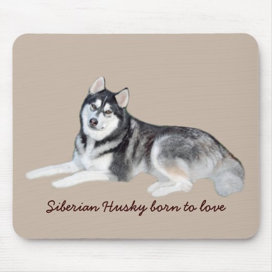 Siberian Husky Beauful Mousepad Muismat (Voorkant)