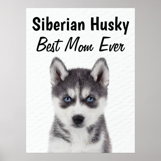 Siberian Husky Best Mam Poster (Voorkant)
